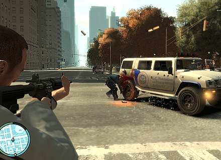 GTA 4 стрельба на автомобилях Экшн игра Джи Ти Ай 4