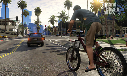 GTA 5 игра нового поколения Grand Theft auto five bicycle