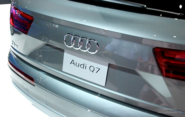 Audi Q7 2016 на автосалоне в Нью-Йорк ауди ку 7 обзор на выставке видео в Нью-Йорке