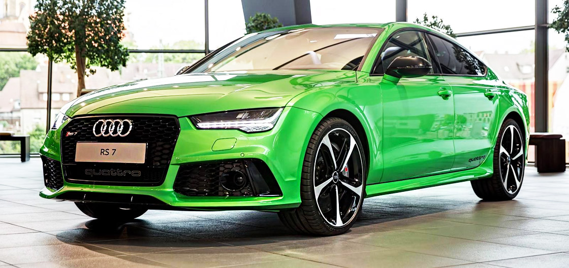 Audi RS7 Sportback цвет Apple Green Metallic Audi RS7 Sportback цвет Apple Green Metallic