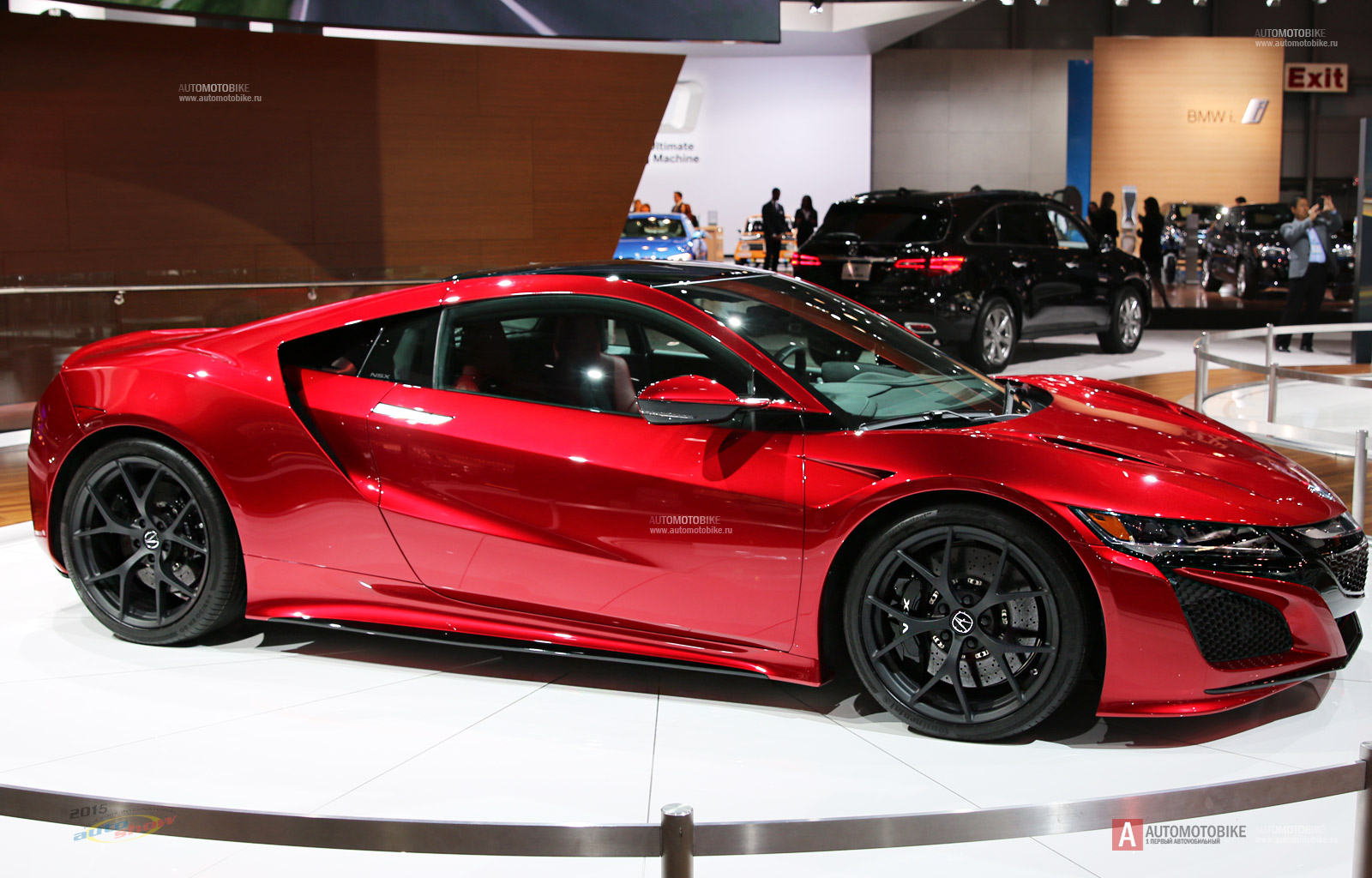 Acura NSX 2016 спорткар Обзор спорткара Acura NSX 2016 - фотографии автомобиля сбоку, спереди. Обзор технических характеристик