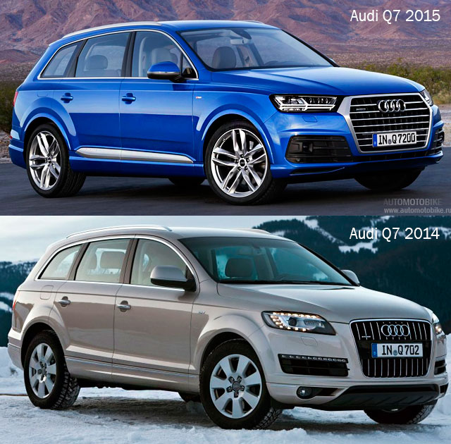 Сравнение Audi Q7 2014 года и нового Audi Q7 2015 года